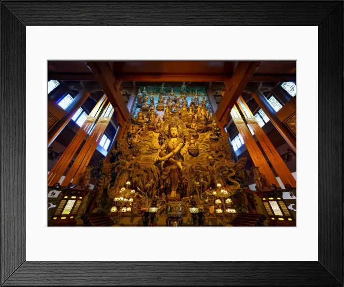Framed Print : GuanYin Buddha with many smaller Buddhas at Yong Fu Temple, Hangzhou, Zhejiang, China, Asia Framed Print : GuanYin Buddha with many smaller Buddhas at Yong Fu Temple, Hangzhou, Zhejiang, China, Asia