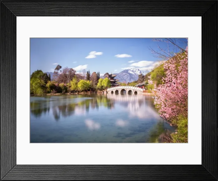 Framed Print : Heilongtan (Black Dragon Pool) in a long exposure, Lijiang, Yunnan, China, Asia Framed Print : Heilongtan (Black Dragon Pool) in a long exposure, Lijiang, Yunnan, China, Asia