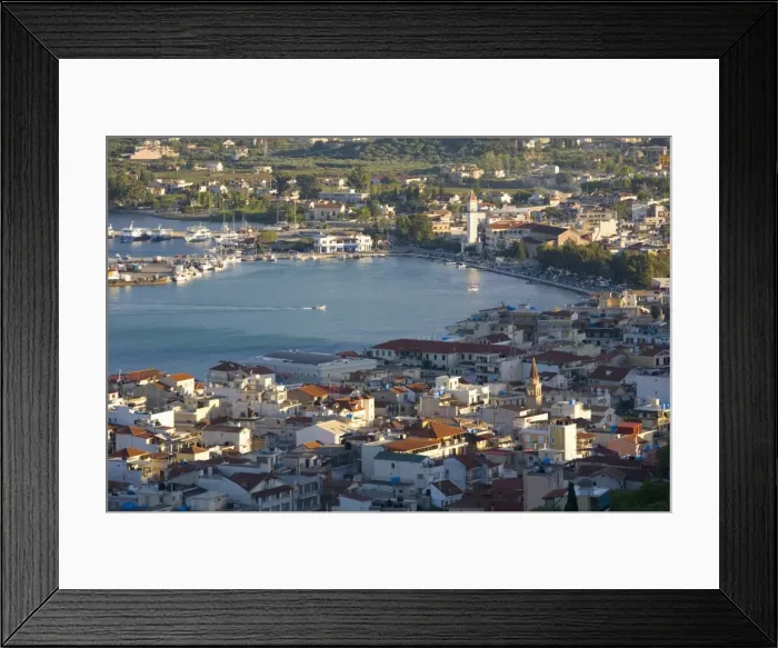 Framed Print : View over rooftops to the picturesque harbour, Zakynthos Town, Zakynthos (Zante) (Zakinthos), Ionian Islands, Greek Islands, Greece, Europe Framed Print : View over rooftops to the picturesque harbour, Zakynthos Town, Zakynthos (Zante) (Zakinthos), Ionian Islands, Greek Islands, Greece, Europe