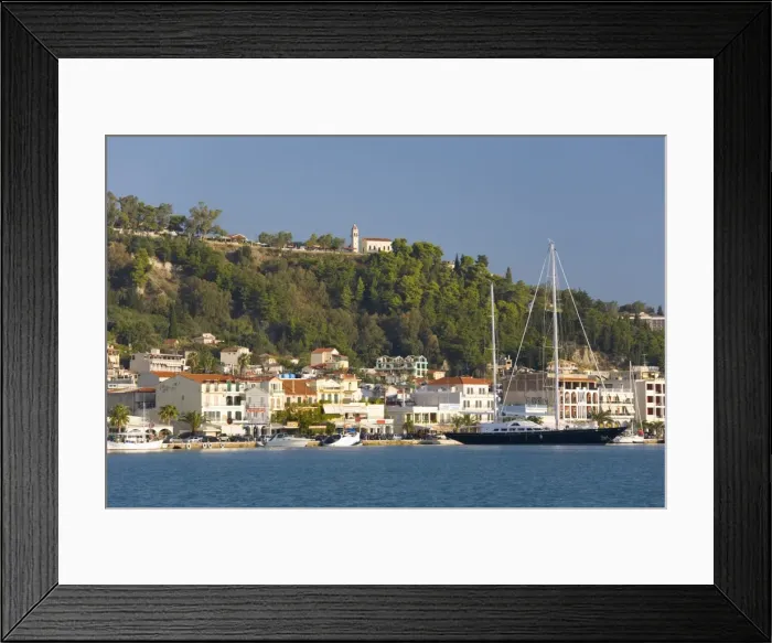 Framed Print : View across harbour to the waterfront, Zakynthos Town, Zakynthos (Zante) (Zakinthos), Ionian Islands, Greek Islands, Greece, Europe Framed Print : View across harbour to the waterfront, Zakynthos Town, Zakynthos (Zante) (Zakinthos), Ionian Islands, Greek Islands, Greece, Europe