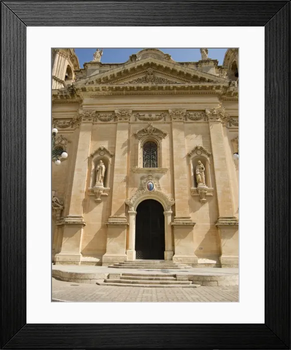 Framed Print : West Front of Parich Church, Naxxar, Malta, Europe Framed Print : West Front of Parich Church, Naxxar, Malta, Europe