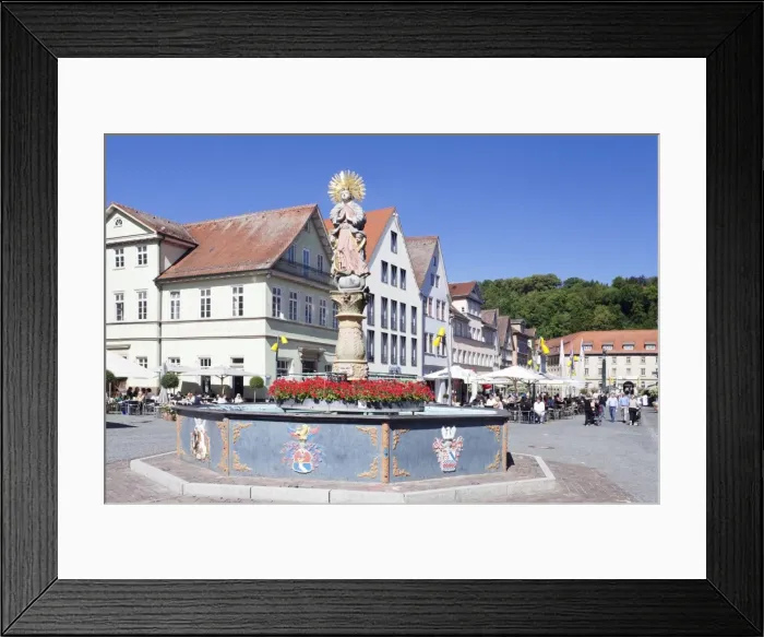 Framed Print : Mondsichelmadonna sculpture, Marienbrunnen Fountain, Market Place Schwabisch Gmund, Baden Wurttemberg, Germany, Europe Framed Print : Mondsichelmadonna sculpture, Marienbrunnen Fountain, Market Place Schwabisch Gmund, Baden Wurttemberg, Germany, Europe