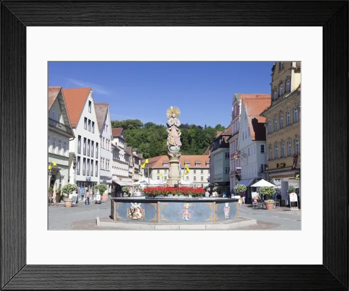 Framed Print : Mondsichelmadonna sculpture, Marienbrunnen Fountain, Market Place Schwabisch Gmund, Baden Wurttemberg, Germany, Europe Framed Print : Mondsichelmadonna sculpture, Marienbrunnen Fountain, Market Place Schwabisch Gmund, Baden Wurttemberg, Germany, Europe