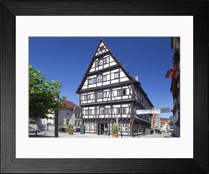 Framed Print : Half-timbered house, Market Place Schwabisch Gmund, Baden Wurttemberg, Germany, Europe Framed Print : Half-timbered house, Market Place Schwabisch Gmund, Baden Wurttemberg, Germany, Europe
