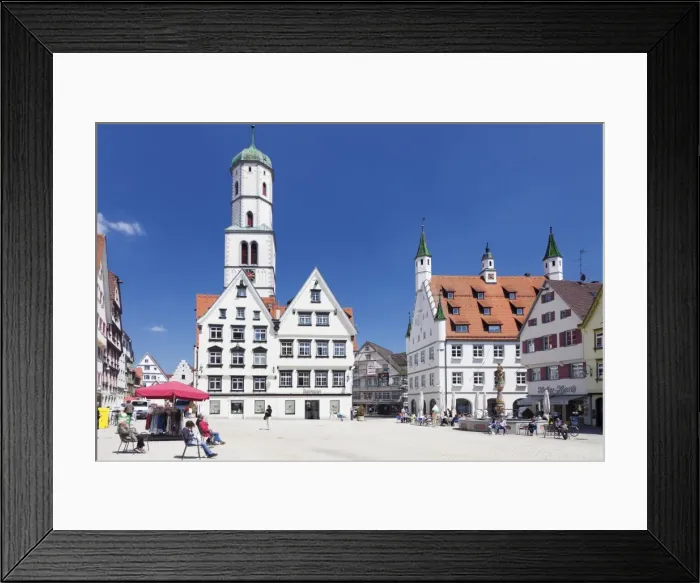 Framed Print : St. Martin church and town hall, market square, Biberach an der Riss, Upper Swabia, Baden Wurttemberg, Germany, Europe Framed Print : St. Martin church and town hall, market square, Biberach an der Riss, Upper Swabia, Baden Wurttemberg, Germany, Europe