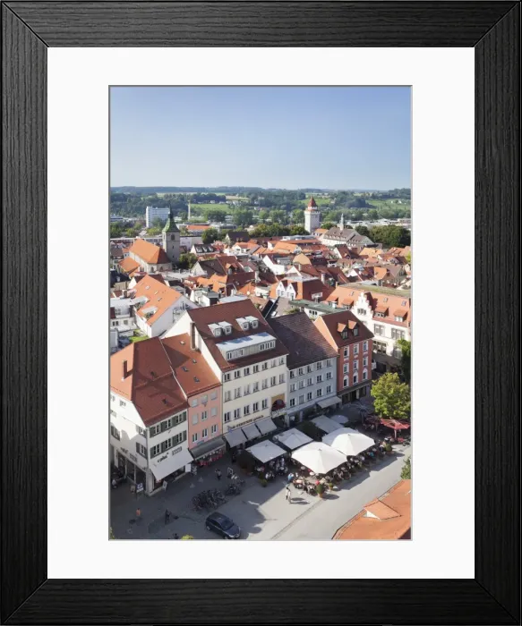 Framed Print : View from Blaserturm Tower, old town, Ravensburg, Upper Swabia, Baden Wurttemberg, Germany, Europe Framed Print : View from Blaserturm Tower, old town, Ravensburg, Upper Swabia, Baden Wurttemberg, Germany, Europe