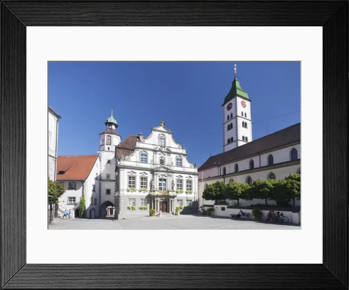 Framed Print : Town Hall, Market Square and St. Martin Church, Wangen, Upper Swabia, Baden Wurttemberg, Germany, Europe Framed Print : Town Hall, Market Square and St. Martin Church, Wangen, Upper Swabia, Baden Wurttemberg, Germany, Europe