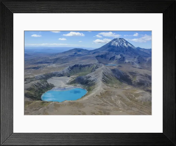 Framed Print : Aerial of the blue lake before Mount Ngauruhoe, Tongariro National Park, UNESCO World Heritage Site, North Island, New Zealand, Pacific Framed Print : Aerial of the blue lake before Mount Ngauruhoe, Tongariro National Park, UNESCO World Heritage Site, North Island, New Zealand, Pacific