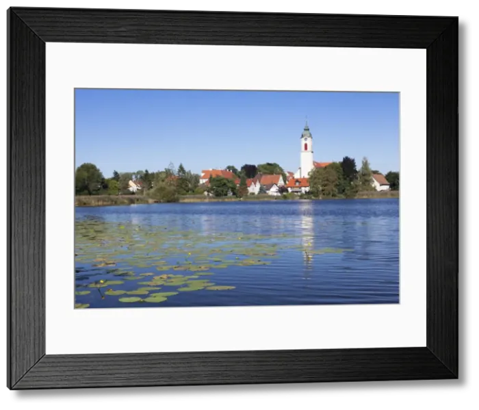 Framed Print : Zellersee Lake, St. Gallus and Ulrich Church, Kisslegg, Upper Swabia, Baden Wurttemberg, Germany, Europe Framed Print : Zellersee Lake, St. Gallus and Ulrich Church, Kisslegg, Upper Swabia, Baden Wurttemberg, Germany, Europe