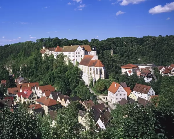 Castle and Pilgrimage Church of St. Anna, Haigerloch, Swabian Alb, Baden Wurttemberg, Germany, Europe
