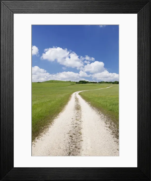 Framed Print : Path through a meadow with cumulus clouds, Swabian Alb, Baden Wurttemberg, Germany, Europe Framed Print : Path through a meadow with cumulus clouds, Swabian Alb, Baden Wurttemberg, Germany, Europe