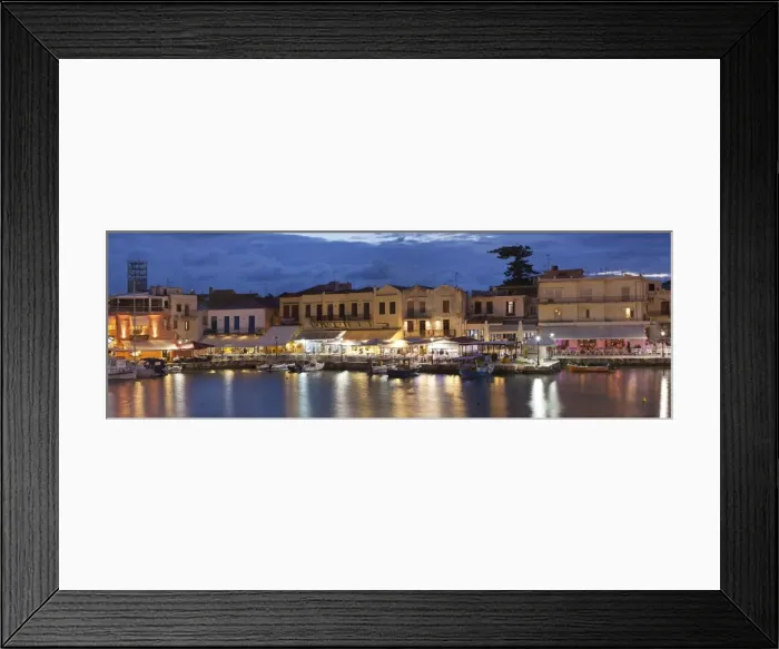 Framed Print : Old Venetian harbour, taverns on seaside, Rethymno, Rethymnon, Crete, Greek Islands, Greece, Europe Framed Print : Old Venetian harbour, taverns on seaside, Rethymno, Rethymnon, Crete, Greek Islands, Greece, Europe