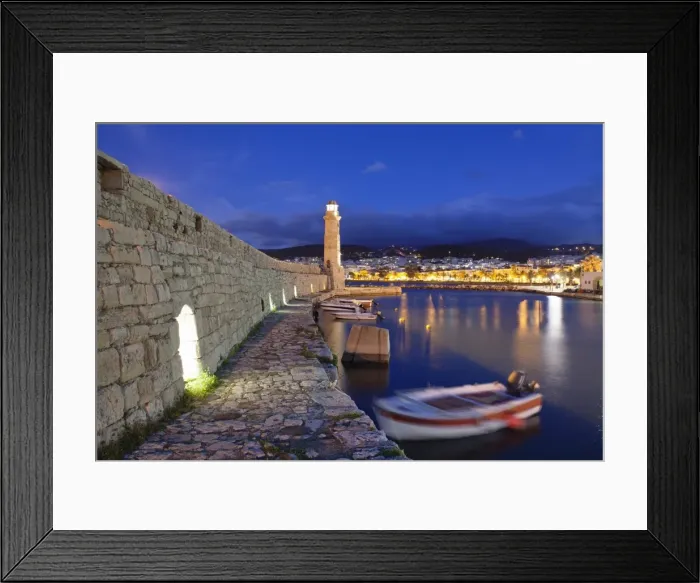 Framed Print : Lighthouse at old Venetian harbour, Rethymno (Rethymnon), Crete, Greek Islands, Greece, Europe Framed Print : Lighthouse at old Venetian harbour, Rethymno (Rethymnon), Crete, Greek Islands, Greece, Europe