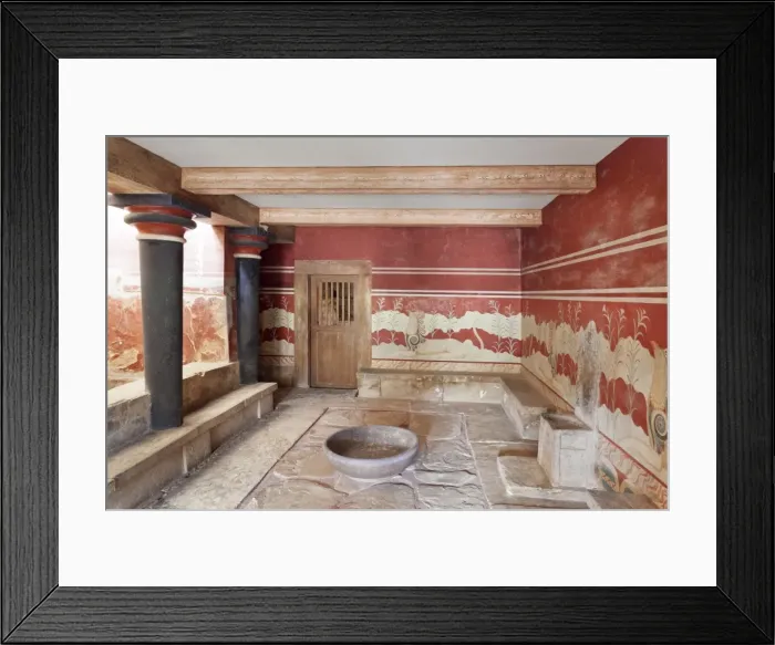 Framed Print : Room of the Throne, Palace of Knossos, Iraklion (Heraklion) (Iraklio), Crete, Greek Islands, Greece, Europe Framed Print : Room of the Throne, Palace of Knossos, Iraklion (Heraklion) (Iraklio), Crete, Greek Islands, Greece, Europe