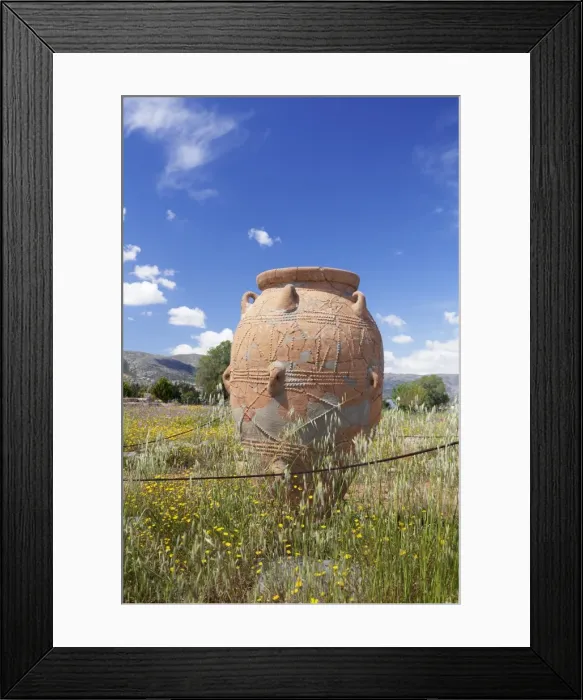 Framed Print : Clay container, Minoan Palace, excavation site, Malia, Heraklion, Crete, Greek Islands, Greece, Europe Framed Print : Clay container, Minoan Palace, excavation site, Malia, Heraklion, Crete, Greek Islands, Greece, Europe