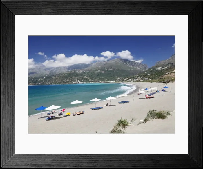 Framed Print : Bay and beach of Plakias, South Crete, Crete, Greek Islands, Greece, Europe Framed Print : Bay and beach of Plakias, South Crete, Crete, Greek Islands, Greece, Europe