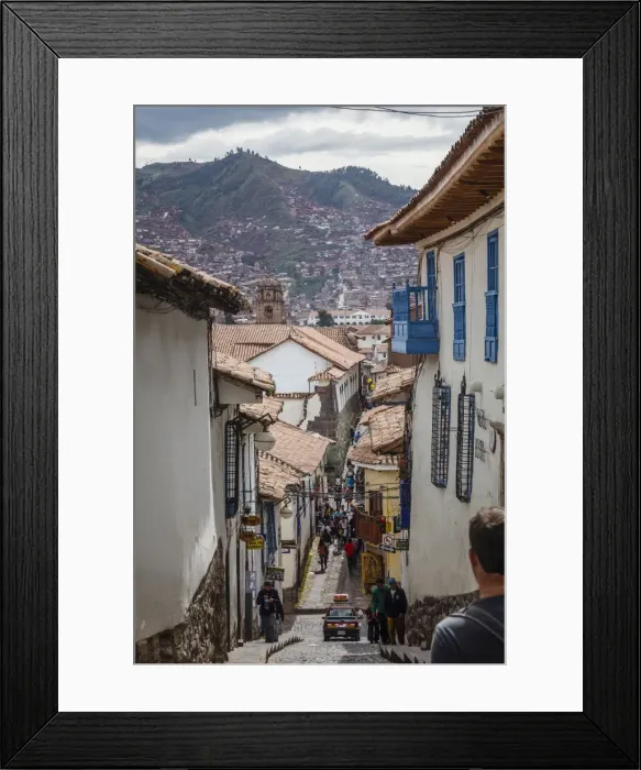 Framed Print : Street scene in San Blas neighbourhood, Cuzco, UNESCO World Heritage Site, Peru, South America Framed Print : Street scene in San Blas neighbourhood, Cuzco, UNESCO World Heritage Site, Peru, South America