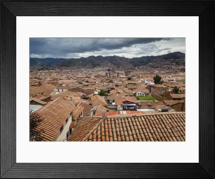 Framed Print : View over the rooftops of Cuzco from San Blas neighbourhood, Cuzco, UNESCO World Heritage Site, Peru, South America Framed Print : View over the rooftops of Cuzco from San Blas neighbourhood, Cuzco, UNESCO World Heritage Site, Peru, South America