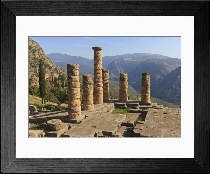 Framed Print : Temple of Apollo, Delphi, UNESCO World Heritage Site, Peloponnese, Greece, Europe Framed Print : Temple of Apollo, Delphi, UNESCO World Heritage Site, Peloponnese, Greece, Europe