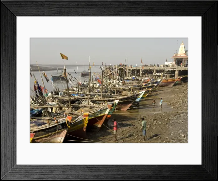 Framed Print : The fishing harbour on the Daman Ganga River, Daman, Gujarat, India, Asia Framed Print : The fishing harbour on the Daman Ganga River, Daman, Gujarat, India, Asia