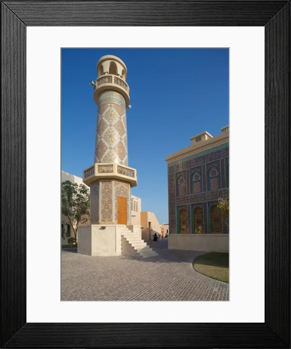 Framed Print : Minaret and Mosque, Katara Cultural Village, Doha, Qatar, Middle East Framed Print : Minaret and Mosque, Katara Cultural Village, Doha, Qatar, Middle East