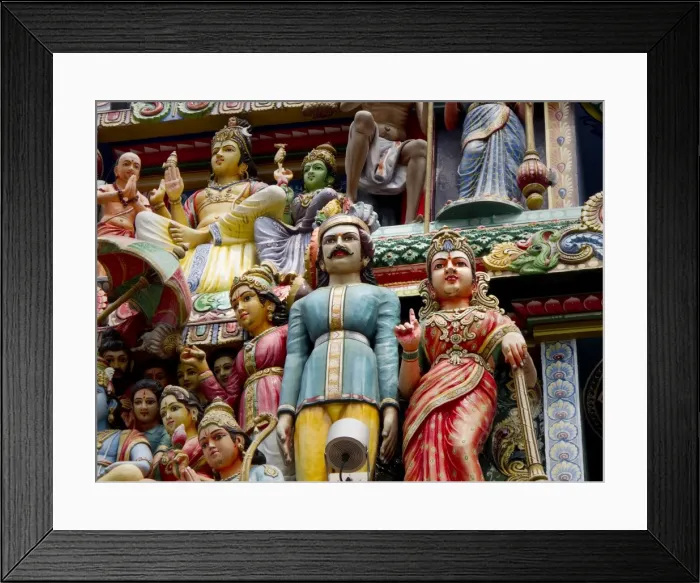 Framed Print : Sri Mariamman Hindu Temple exterior detail, Singapore, Southeast Asia, Asia Framed Print : Sri Mariamman Hindu Temple exterior detail, Singapore, Southeast Asia, Asia