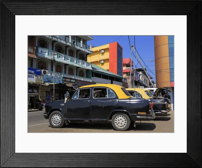 Framed Print : Taxis in Port Blair, Andaman Islands, India, Asia Framed Print : Taxis in Port Blair, Andaman Islands, India, Asia