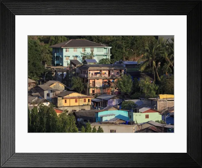 Framed Print : Houses in Port Blair, Andaman Islands, India, Asia Framed Print : Houses in Port Blair, Andaman Islands, India, Asia