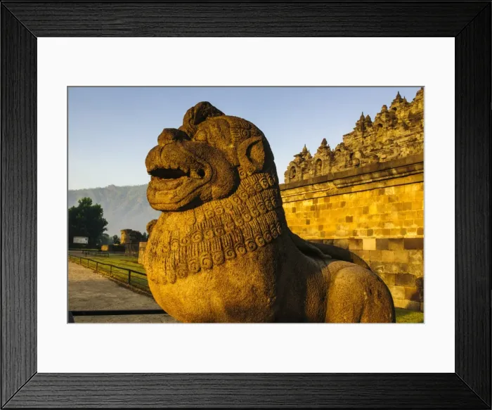 Framed Print : Lion head in the temple complex of Borobodur, UNESCO World Heritage Site, Java, Indonesia, Southeast Asia, Asia Framed Print : Lion head in the temple complex of Borobodur, UNESCO World Heritage Site, Java, Indonesia, Southeast Asia, Asia
