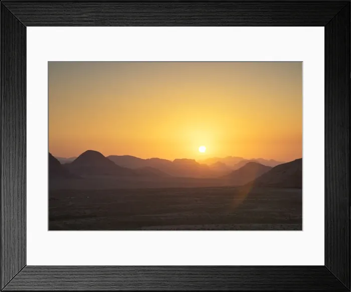 Framed Print : Sunset, Wadi Rum, Jordan, Middle East