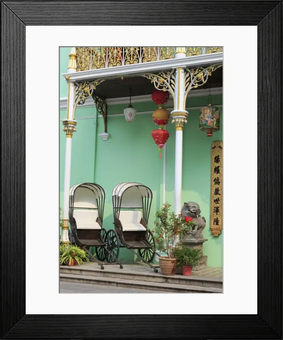 Framed Print : Rickshaws in Pinang Peranakan Mansion, Georgetown, Penang Island, Malaysia, Southeast Asia, Asia Framed Print : Rickshaws in Pinang Peranakan Mansion, Georgetown, Penang Island, Malaysia, Southeast Asia, Asia