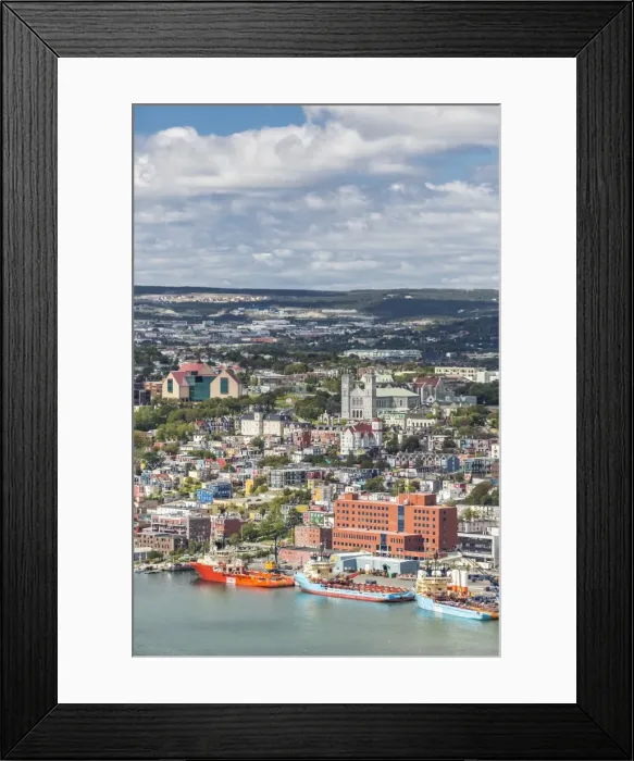 Framed Print : St. Johns Harbour and downtown area, St. Johns, Newfoundland, Canada, North America Framed Print : St. Johns Harbour and downtown area, St. Johns, Newfoundland, Canada, North America