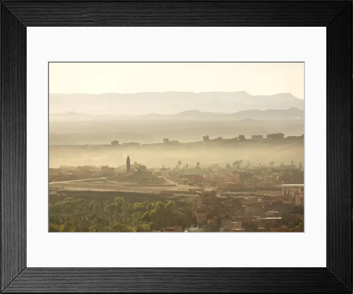 Framed Print : View over the town of Tinerhir soon after sunrise showing smoke rising from the streets and traditional houses bathed in sunlight, Tinerhir, Sousse-Massa-Draa, Morocco, North Africa, Africa Framed Print : View over the town of Tinerhir soon after sunrise showing smoke rising from the streets and traditional houses bathed in sunlight, Tinerhir, Sousse-Massa-Draa, Morocco, North Africa, Africa