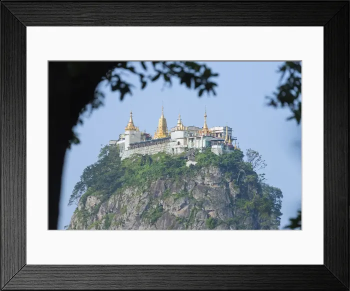 Framed Print : Buddhist temple on Popa Taung Kalat, Mount Popa, Myanmar (Burma), Asia Framed Print : Buddhist temple on Popa Taung Kalat, Mount Popa, Myanmar (Burma), Asia