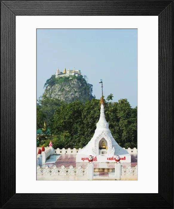 Framed Print : Buddhist temple on Popa Taung Kalat, Mount Popa, Myanmar (Burma), Asia Framed Print : Buddhist temple on Popa Taung Kalat, Mount Popa, Myanmar (Burma), Asia