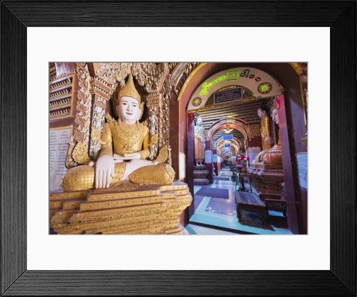 Framed Print : Buddha statues, Thanboddhay Paya temple, Monywa, Myanmar (Burma), Asia Framed Print : Buddha statues, Thanboddhay Paya temple, Monywa, Myanmar (Burma), Asia