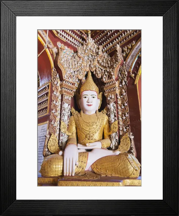 Framed Print : Buddha statue, Thanboddhay Paya temple, Monywa, Myanmar (Burma), Asia