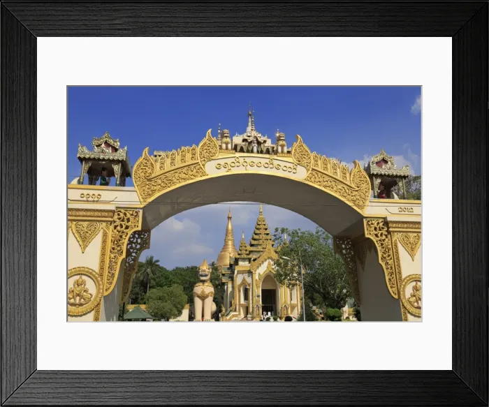 Framed Print : Gateway to Shwedagon Pagoda, Yangon (Rangoon), Myanmar (Burma), Asia Framed Print : Gateway to Shwedagon Pagoda, Yangon (Rangoon), Myanmar (Burma), Asia