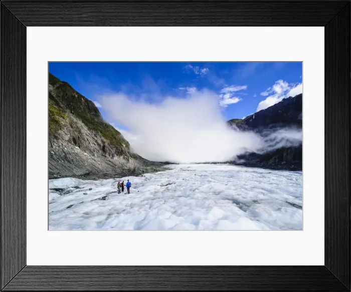 Framed Print : Tourist hiking on Fox Glacier, Westland Tai Poutini National Park, South Island, New Zealand, Pacific Framed Print : Tourist hiking on Fox Glacier, Westland Tai Poutini National Park, South Island, New Zealand, Pacific