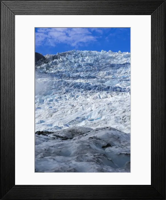 Framed Print : The huge icefield of the Fox Glacier, Westland Tai Poutini National Park, South Island, New Zealand, Pacific Framed Print : The huge icefield of the Fox Glacier, Westland Tai Poutini National Park, South Island, New Zealand, Pacific
