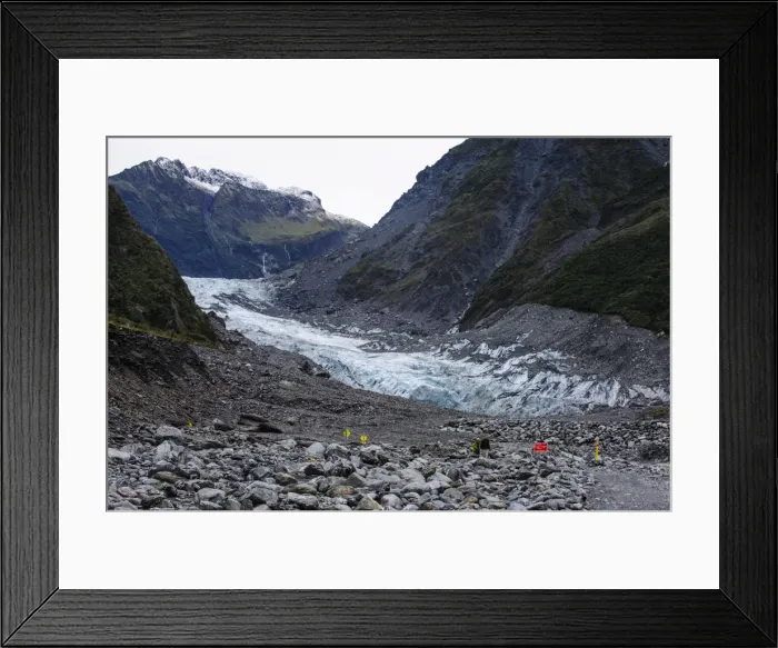 Framed Print : Glacial outflow of Fox Glacier, Westland Tai Poutini National Park, South Island, New Zealand, Pacific Framed Print : Glacial outflow of Fox Glacier, Westland Tai Poutini National Park, South Island, New Zealand, Pacific