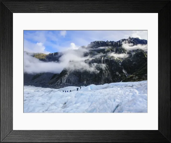 Framed Print : Tourist hiking on Fox Glacier, Westland Tai Poutini National Park, South Island, New Zealand, Pacific Framed Print : Tourist hiking on Fox Glacier, Westland Tai Poutini National Park, South Island, New Zealand, Pacific