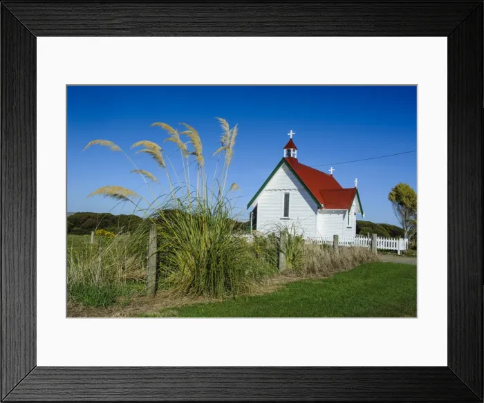 Framed Print : Lonely church in the Catlins, South Island, New Zealand, Pacific Framed Print : Lonely church in the Catlins, South Island, New Zealand, Pacific