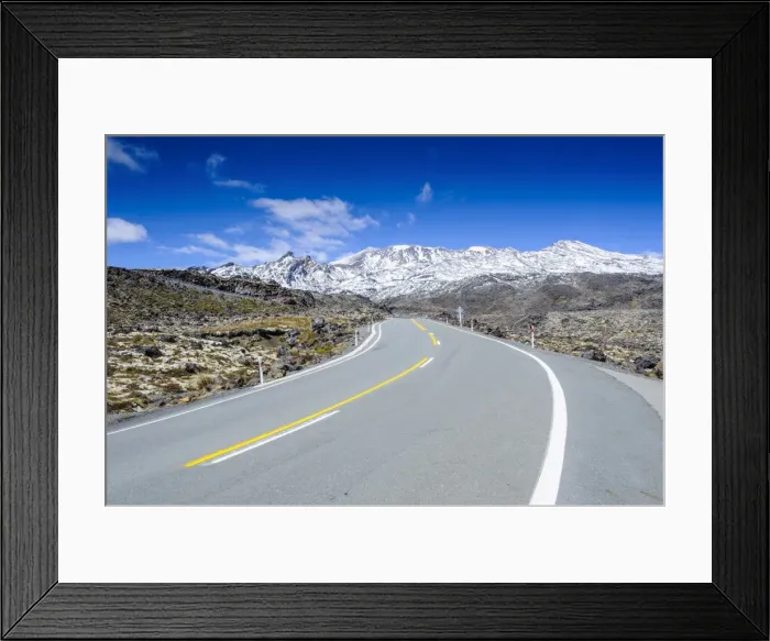 Framed Print : Road leading to Mount Ruapehu, Tongariro National Park, UNESCO World Heritage Site, North Island, New Zealand, Pacific Framed Print : Road leading to Mount Ruapehu, Tongariro National Park, UNESCO World Heritage Site, North Island, New Zealand, Pacific