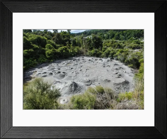 Framed Print : Mud bubbles in a mud field in the Te Puia Maori Cultural Center, Rotorura, North Island, New Zealand, Pacific Framed Print : Mud bubbles in a mud field in the Te Puia Maori Cultural Center, Rotorura, North Island, New Zealand, Pacific
