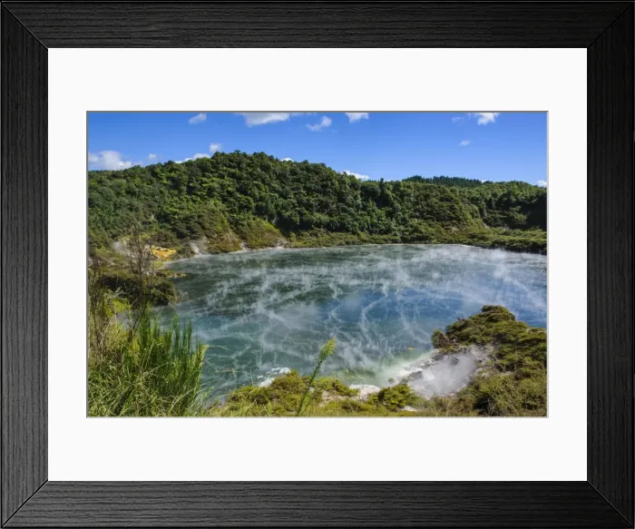 Framed Print : Frying Pan Lake, the largest hot spring in the world, Waimangu Volcanic Valley, North Island, New Zealand, Pacific Framed Print : Frying Pan Lake, the largest hot spring in the world, Waimangu Volcanic Valley, North Island, New Zealand, Pacific