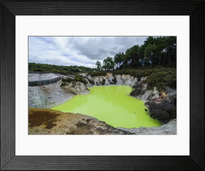 Framed Print : Very green acid crater in the Wai-O-Tapu Thermal Wonderland, Waiotapu, North Island, New Zealand, Pacific Framed Print : Very green acid crater in the Wai-O-Tapu Thermal Wonderland, Waiotapu, North Island, New Zealand, Pacific