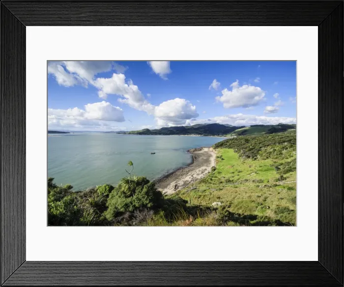 Framed Print : View of the Arai-Te-Uru Recreation Reserve, south end of Hokianga harbour, Northland, North Island, New Zealand, Pacific