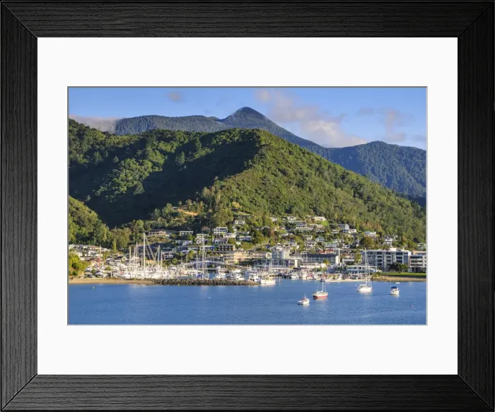 Framed Print : Harbour of Picton landing point of the ferry, Picton, Marlborough Region, South Island, New Zealand, Pacific Framed Print : Harbour of Picton landing point of the ferry, Picton, Marlborough Region, South Island, New Zealand, Pacific