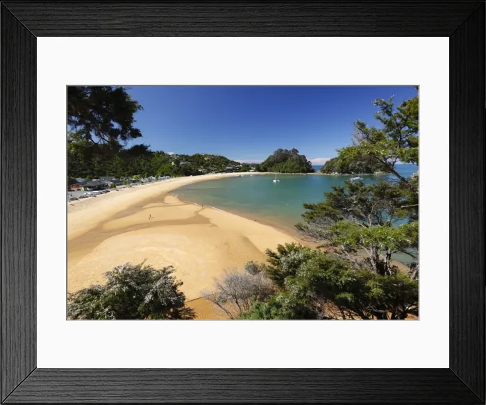 Framed Print : Kaiteriteri beach, Kaiteriteri, Nelson region, South Island, New Zealand, Pacific